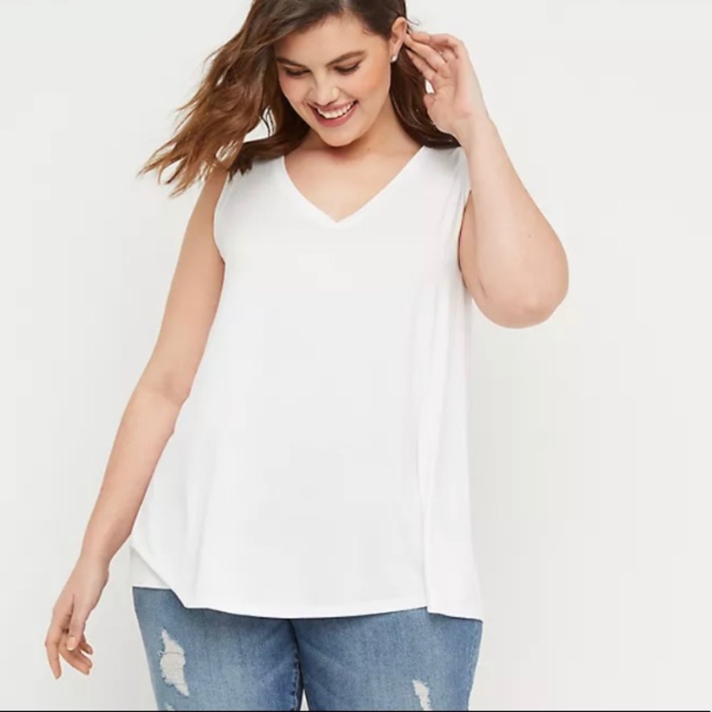 Rosa colored Lane Bryant swing top sleeveless